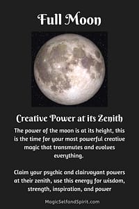 The Full Moon magical and spiritual meaning defined. Creative power at its zenith