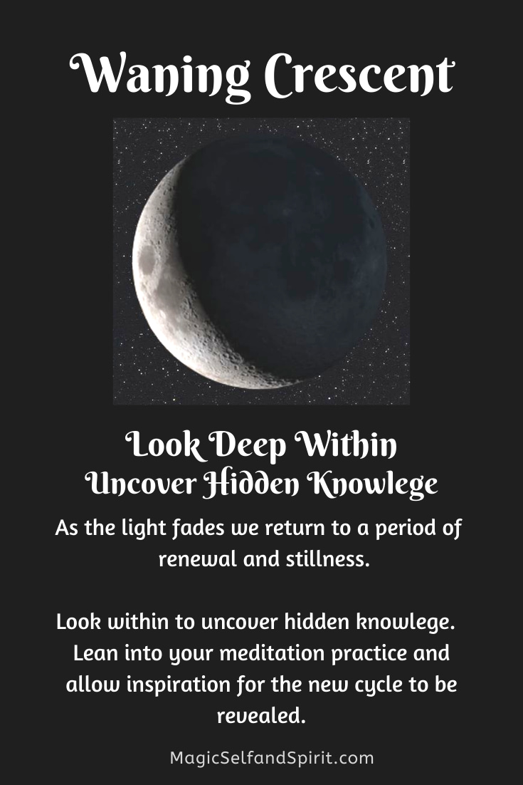 Waning crescent moon magical and spiritual meaning defined. Uncover Hidden Knowlege