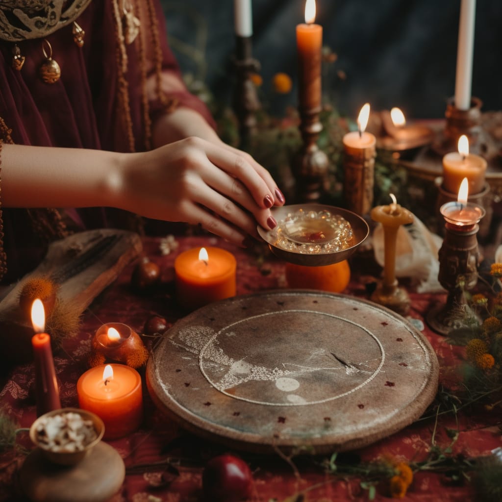 Practitioner working with New Moon Magic 